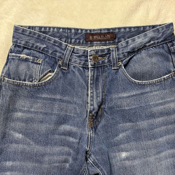 Vintage Bill Blass Men's Jeans Straight Leg/Straight Fit 30x25 Blue Denim Casual - Picture 2 of 8